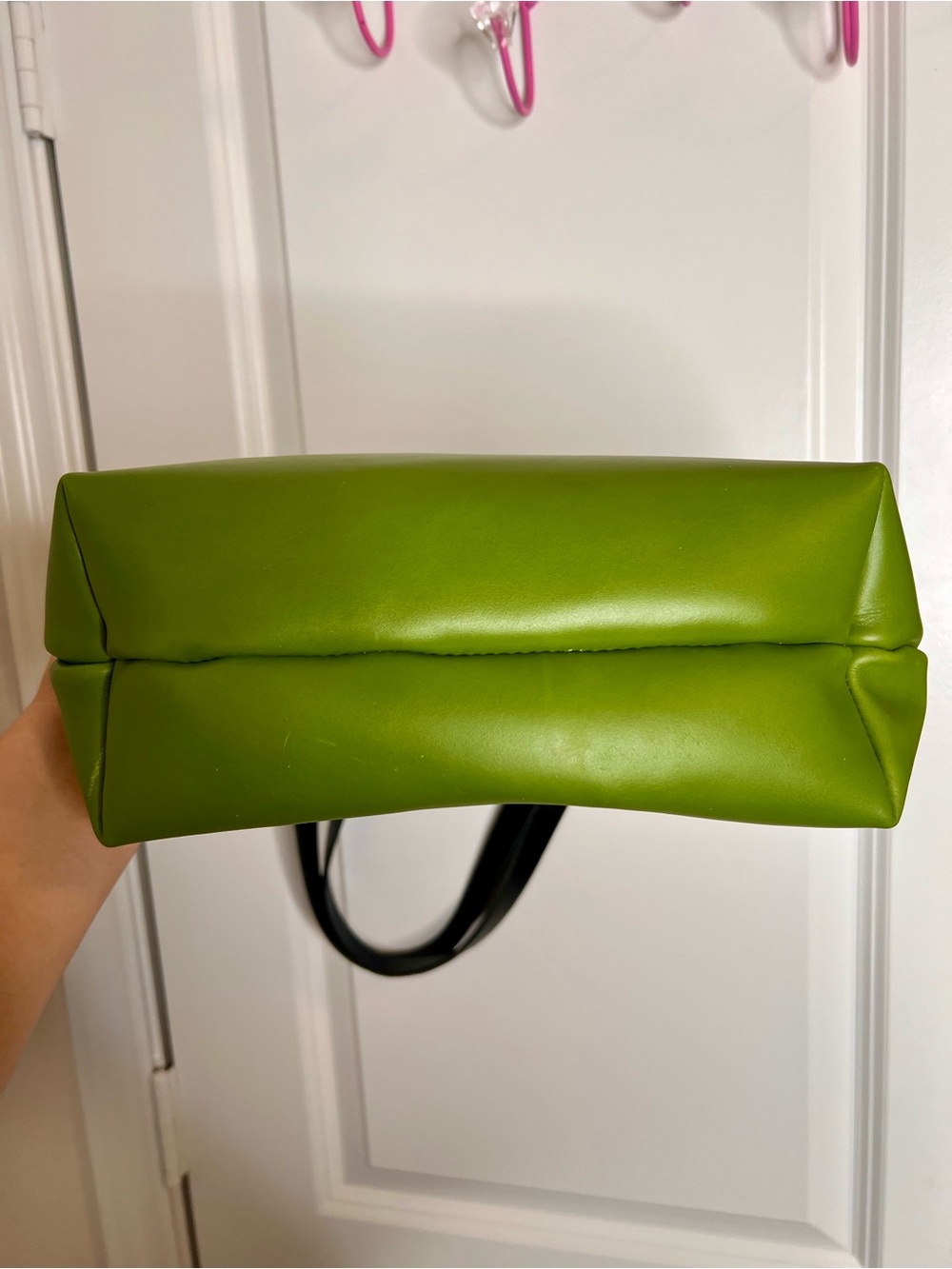Portland Leather Goods Small Classic Tote Green Apple. - Picture 9 of 11